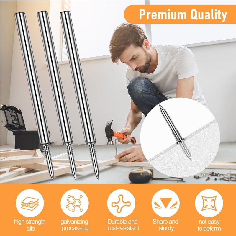 Quadafy 400 Pack Double-Headed Skirting Nails With Sleeve Tool - Double Sided Nails for Wood, Traceless Invisible Screws Seamless Solid Wood Baseboard - Image 3